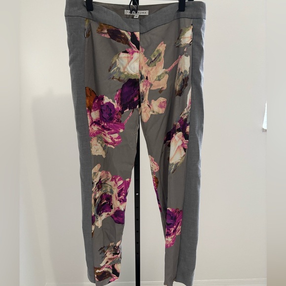 Trina Turk Floral Print Trousers - Gray and purple - Picture 2 of 5